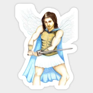 Archangel Michael the Protector- Black Sticker